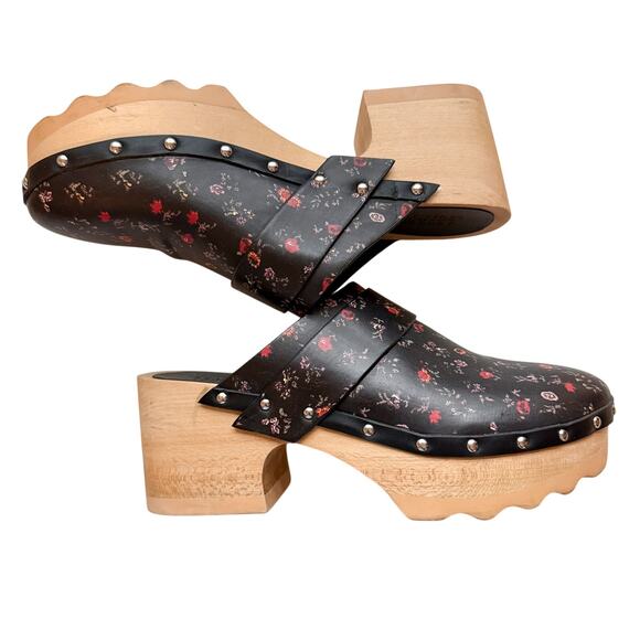 Aerosoles x Laura Ashley Pedro Floral Wooden Clogs Size 7.5 - Picture 3 of 9